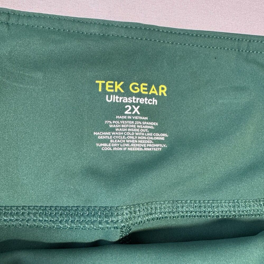 Plus Size Tek Gear Ultrastretch Leggings Womens 2X Green High Rise Workout Gym - Picture 3 of 7